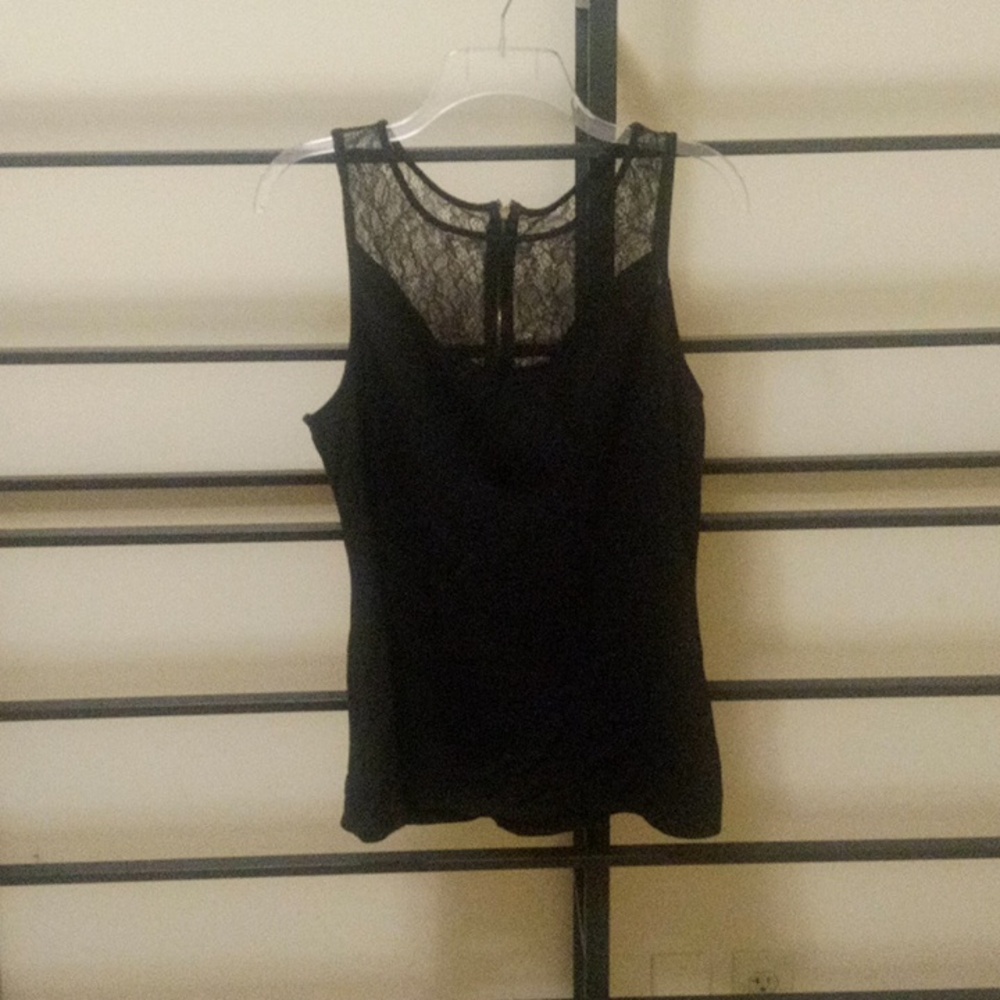 Express black lace tank blouse